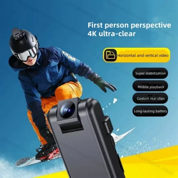 M27 Professional Pocket Action Ultra HD 4K Camera Clip Vlog Recorder Thumb DV Video Motorcycle Helmets Bicycle Riding Camcorder - Image 3
