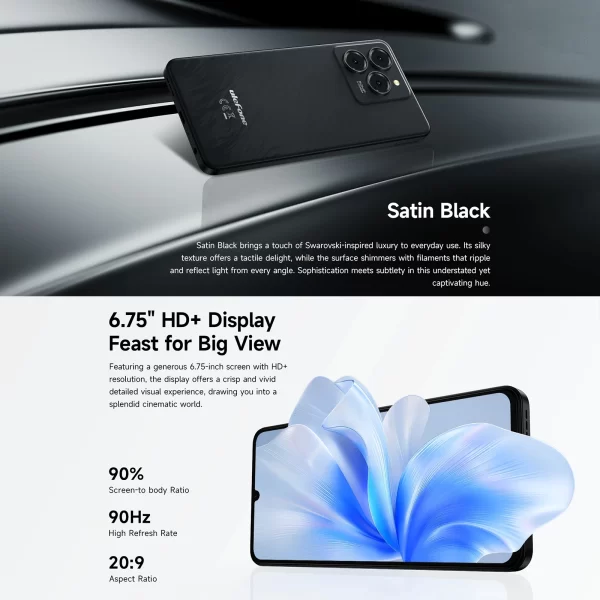 Ulefone Note 20 Pro Smartphone 50MP Camera 6000mAh Battery 4GB+128GB/ 256GB Unisoc T606 6.75" 90Hz 4G Android 14 Mobile Phone - Image 3