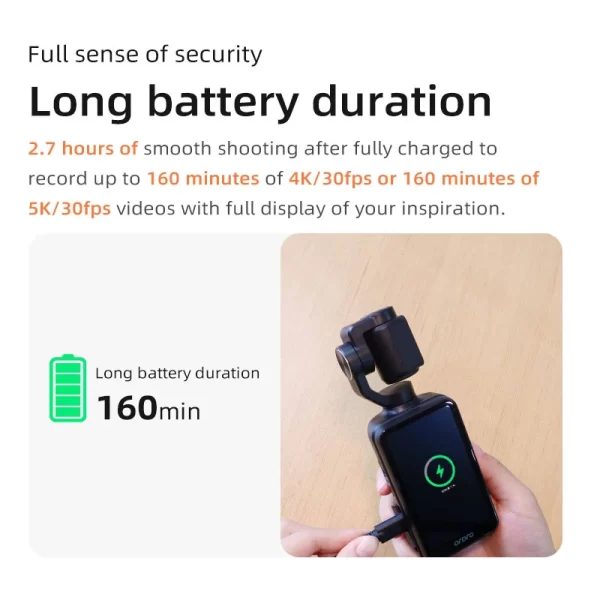 ORDRO M5 Handheld Pocket Digital Camera 5K Camcorder 3-Axis Gimbal Stabilization Face Tracking for Photographs Vlog Videos - Image 6