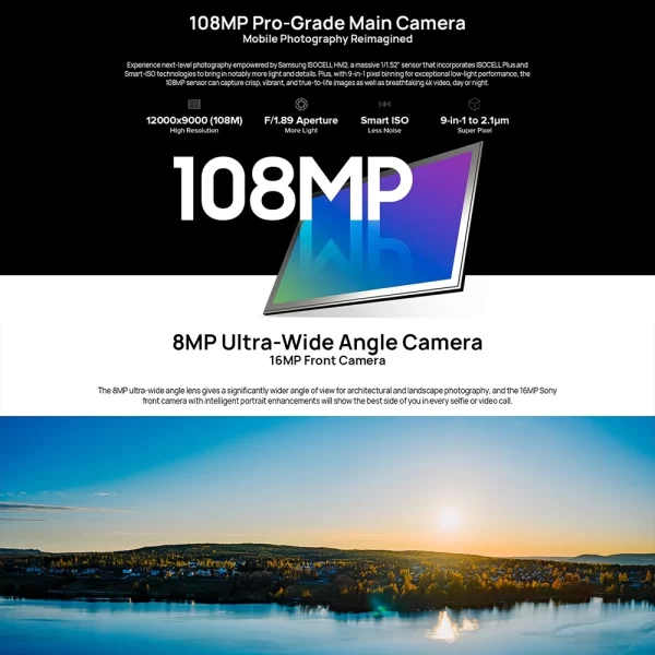 Ulefone Armor 17 Pro Rugged Phone Android 12 Helio G99 Octa Core 8+256GB 6.58'' Screen 5380mAh Smartphone 108MP Cam NFC Global - Image 6