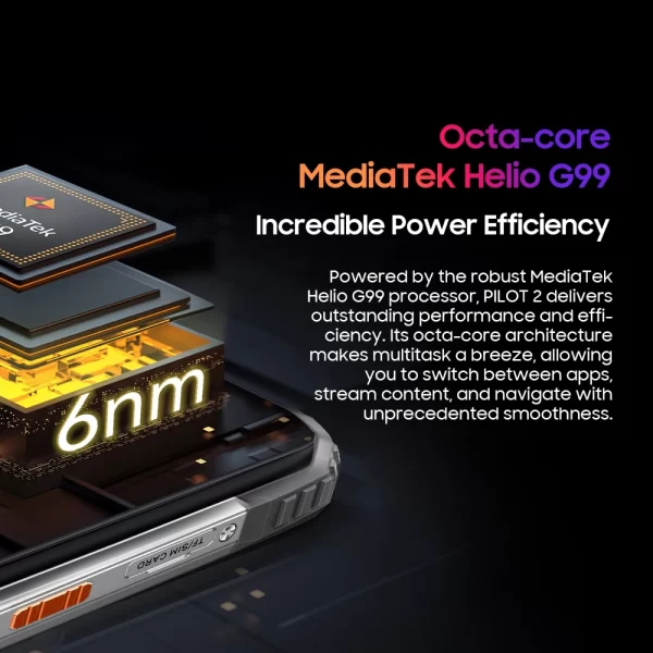 Blackview OSCAL PILOT 2 Rugged Smartphone Helio G99 6.5'' 120Hz 8GB 256GB Mobile Phone with Dual LED Flashlights 8800mAh 45W NFC - Image 6