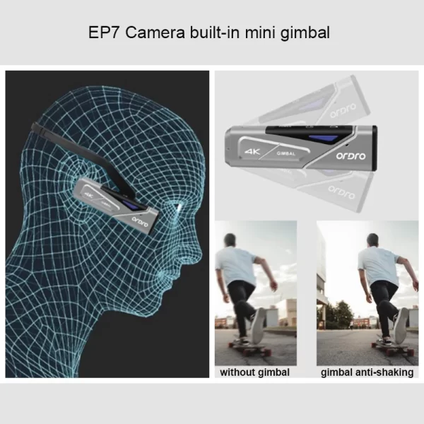 Ordro EP7 Digital Camera Head Wearable Vlog Camcorder 4K 60FPS with Remote Control for YouTube Videos - Image 4