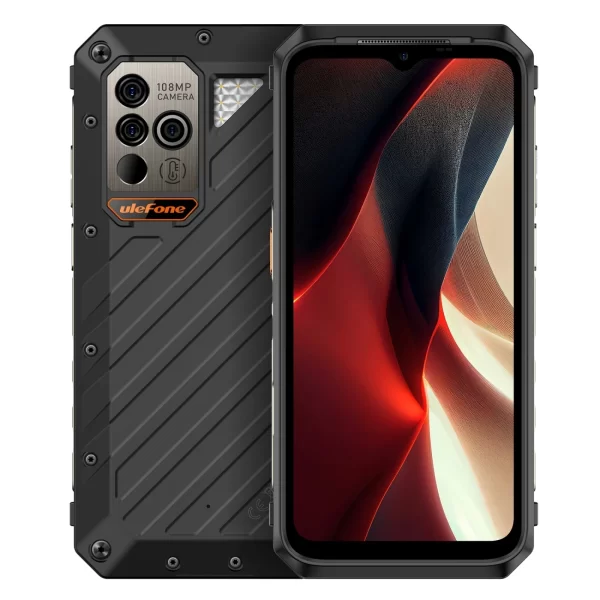 Ulefone Power Armor 18 Ultra 5G Rugged Phone Thermometer 6.58" 24GB+512GB Android 13 Smartphone 9600mAh 108MP 66W 120Hz NFC