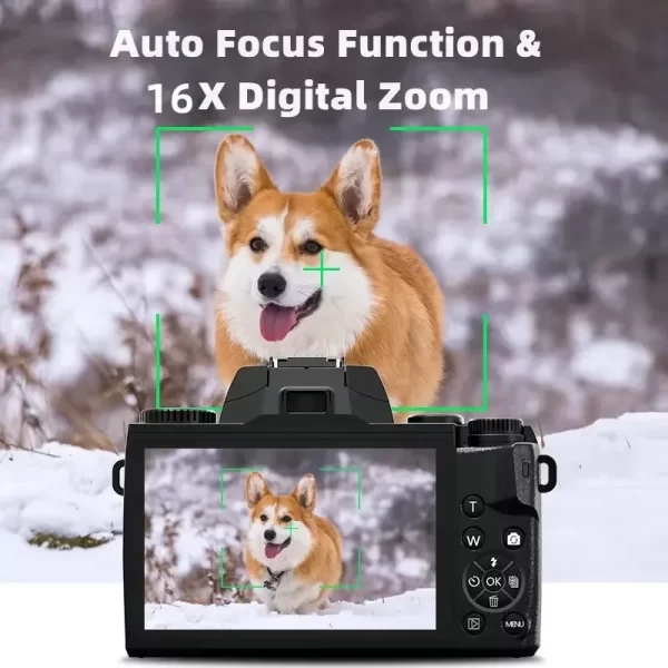 64MP 4K video camera professional instant Auto Focus 60FPS Vlog Camcorder 4 Inch 16X Zoom Touch For Youtube Tiktok Ins Webcam - Image 4