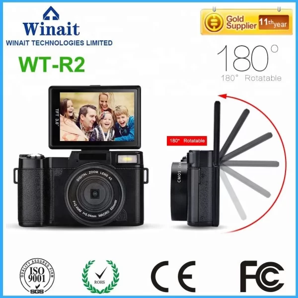 YYHC- WT-R2 Digital Cameras HD Photo Similar Camcorders DSLR Wide Angle Telephoto Lens Camara Digital - Image 2