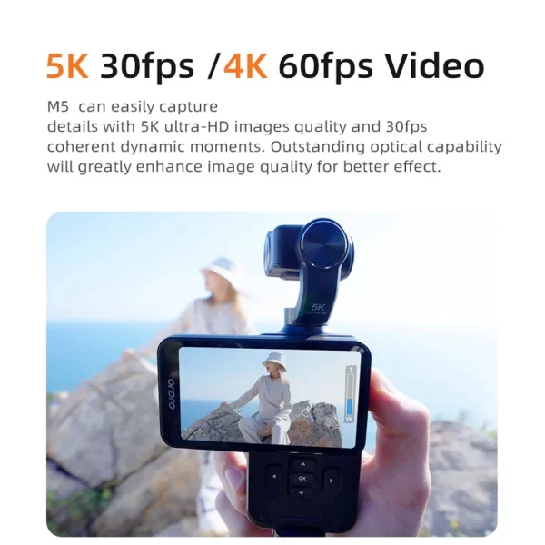 ORDRO M5 Handheld Pocket Digital Camera 5K Camcorder 3-Axis Gimbal Stabilization Face Tracking for Photographs Vlog Videos - Image 4