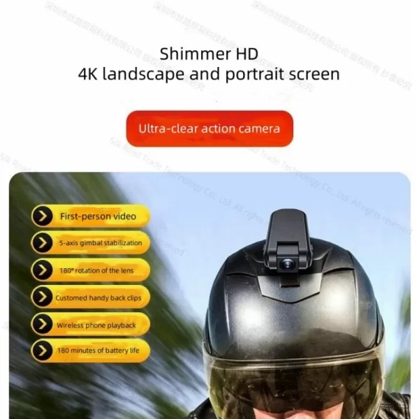 M27 Professional Pocket Action Ultra HD 4K Camera Clip Vlog Recorder Thumb DV Video Motorcycle Helmets Bicycle Riding Camcorder - Image 6
