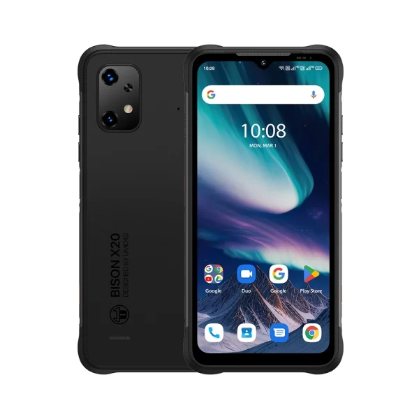 UMIDIGI BISON X20 Rugged Mobile Phones 6000mAh Battery NFC MTK Helio P60 Octa-Core 6GB 128GB 6.53" HD Android 13 Cell Phone