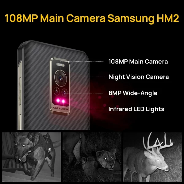 Ulefone Armor 17 Pro Rugged Phone Android 12 Helio G99 Octa Core 8+256GB 6.58'' Screen 5380mAh Smartphone 108MP Cam NFC Global - Image 4