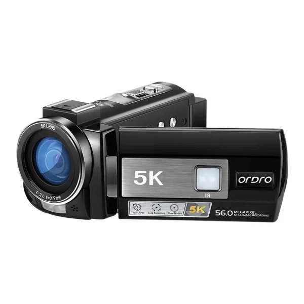 Ordro 5K Video Camcorder Vlog Camera 18X Digital Zoom Infrared Night Vision Camaras for YouTuber Recording 2024 New Arrivals