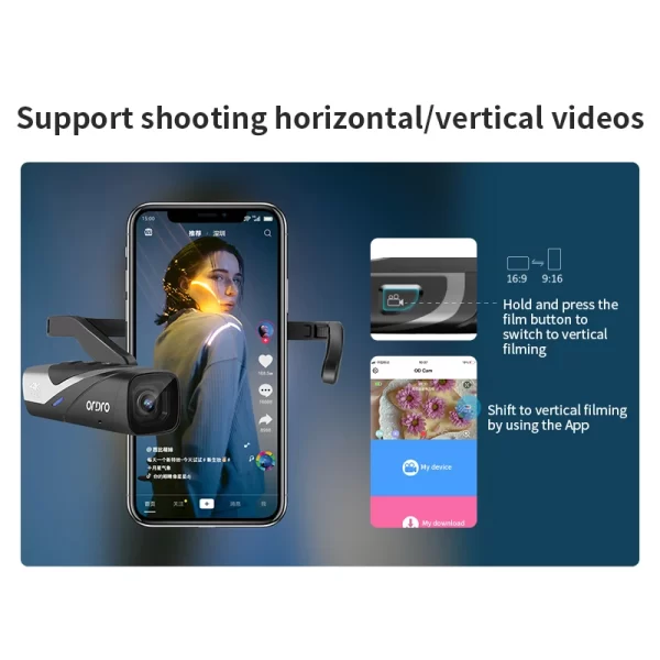 Ordro EP8 Head Wearable Action Camera Vlog 4K 60fps for YouTube Videos Motorcycle Helmet Digital Camcorder Camara Stabilization - Image 6