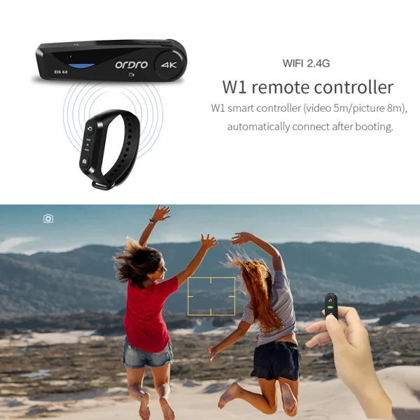 Camcorder 4K Vlog Camera for YouTube Videos Shooting, Ordro EP6 PLUS POV WiFi Digital Cameras Head Wearable Blogger Recorder - Image 5