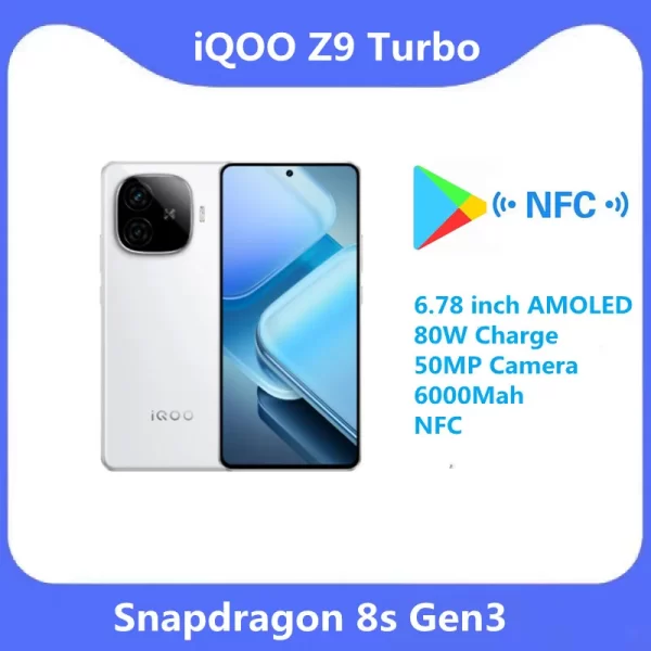 Original New Official VIVO iQOO Z9 Turbo Mobile Phone Snapdragon 8s Gen3 6.78 inch AMOLED 80W Charge 50MP Camera 6000Mah NFC - Image 2