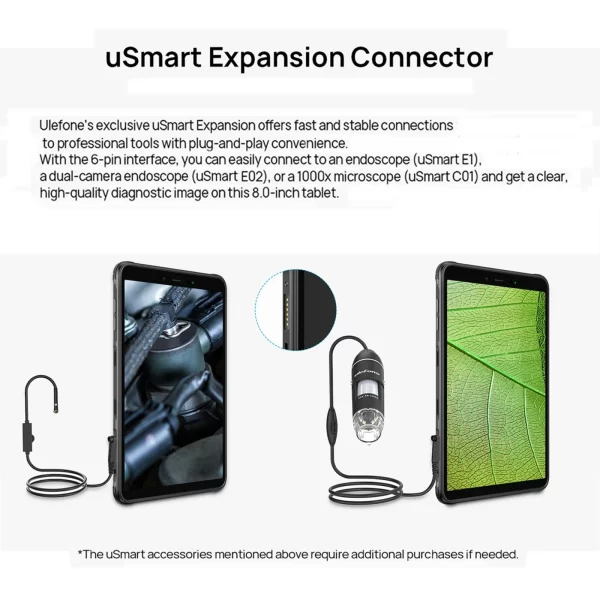 Ulefone Armor Pad Rugged Tablet PC Android 12 Phablet Helio G25 Octa Core 4+64GB 8'' Screen 7650mAh uSmart Expansion 4G LTE WIFI - Image 3